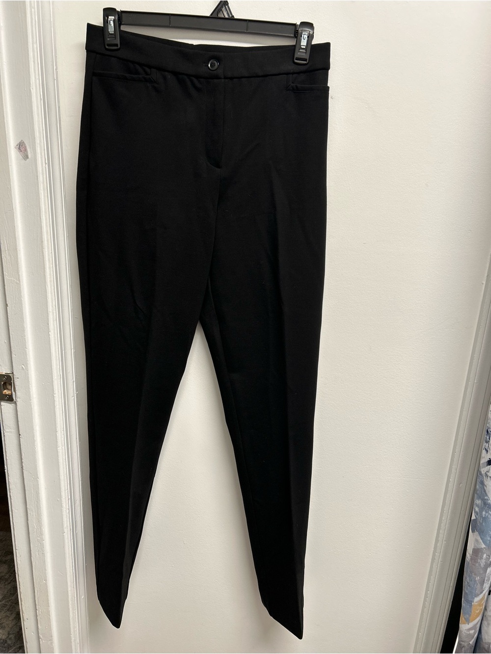 Susan Graver SG Tailored Women's medium Tall Straight Leg Pants - Black